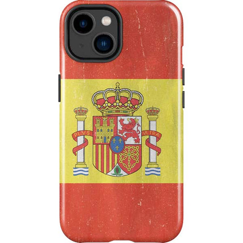 Spain Flag Distressed iPhone 14 Plus Impact Case